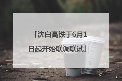 沈白高铁于6月1日起开始联调联试
